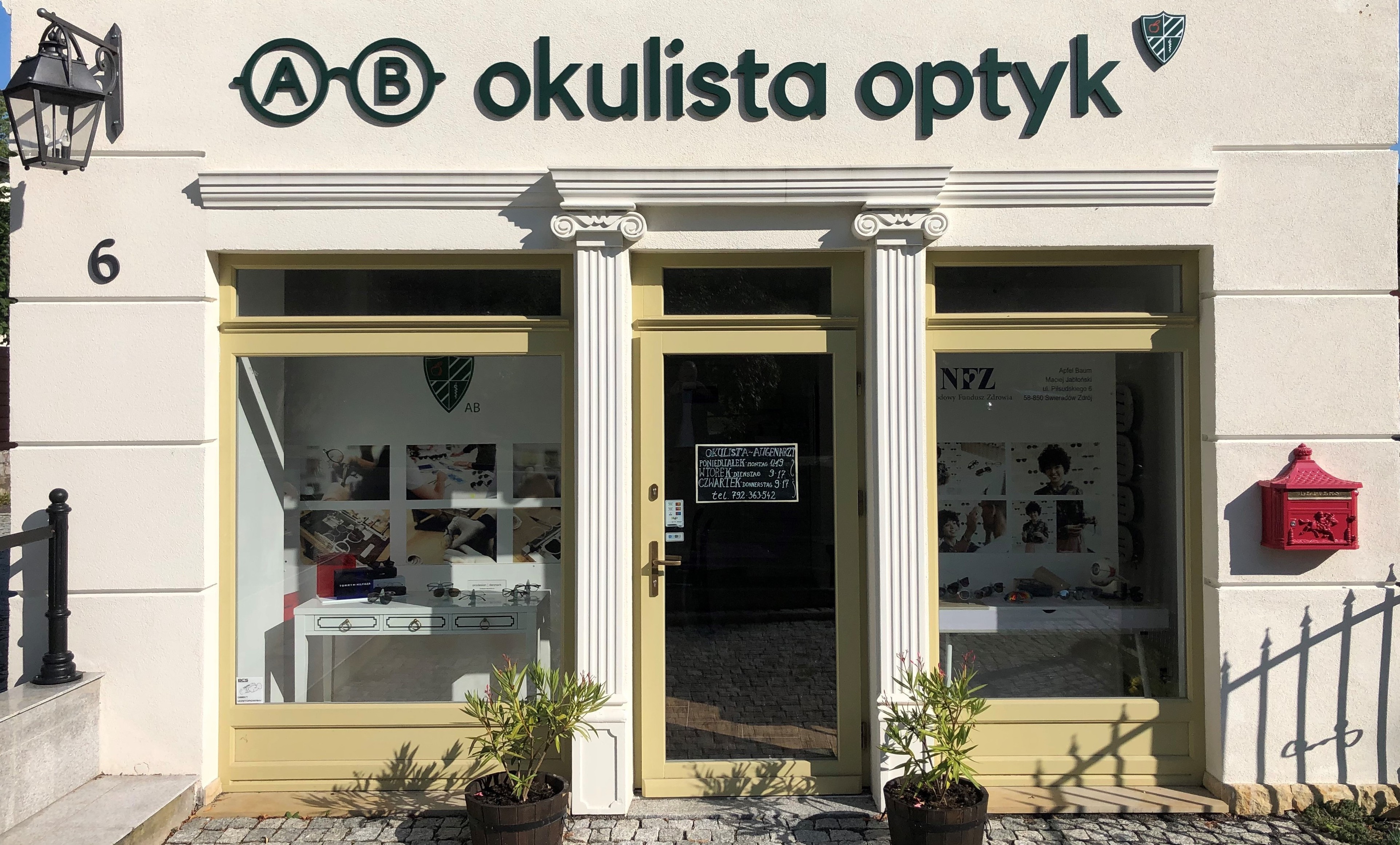 Gabinet AB Okulista Optyk od zewnątrz